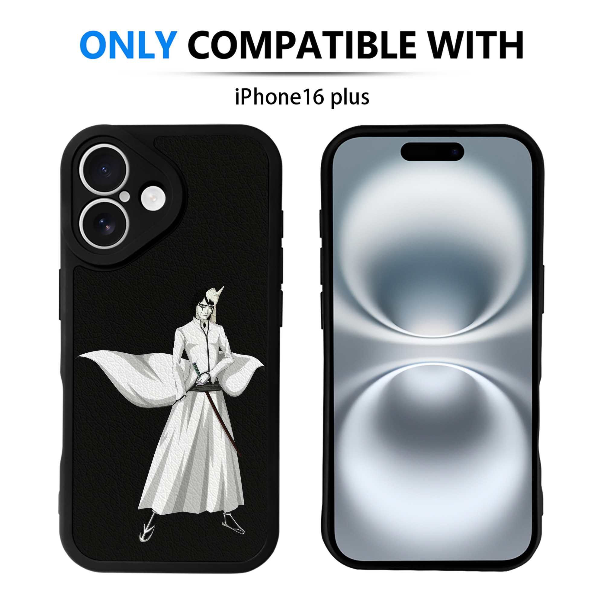 （画像用） ブリーチ ウルキオラ·シファー BLEACH Ulquiorra cifer 【iPhone 16シリーズ対応】シリコンスマホケース（レザー調） 材質：シリコン